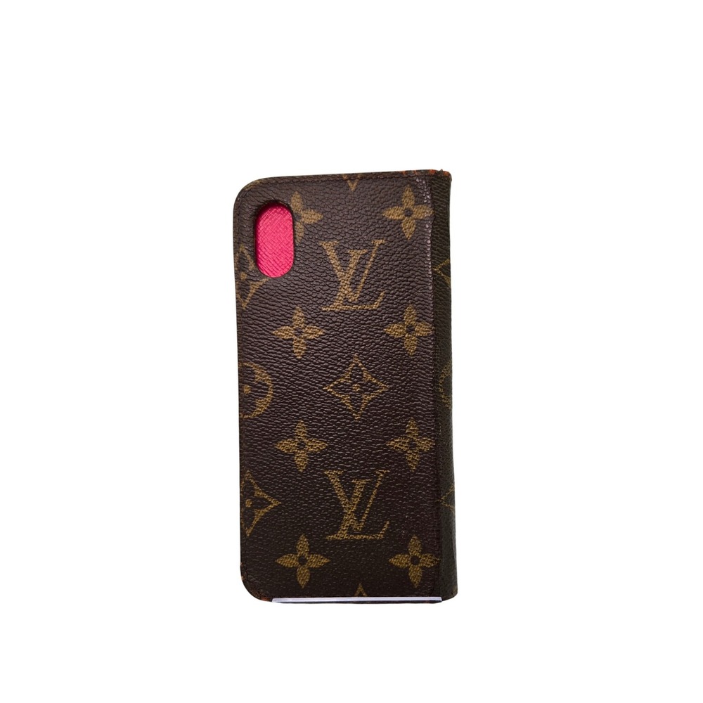 Louis Vuitton Monogram iPhone XS‎ Folio Case Pink Leather Phone Cover